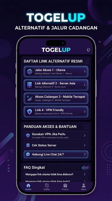 Tampilan link alternatif togelup