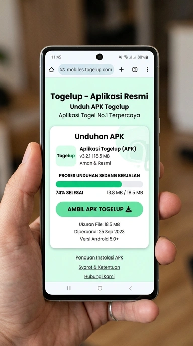 Tampilan halaman APK togelup